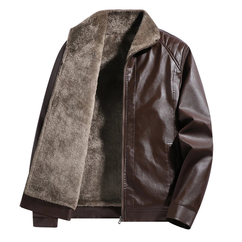 Denver Men's Fleece-Lined Winter Biker Jacket