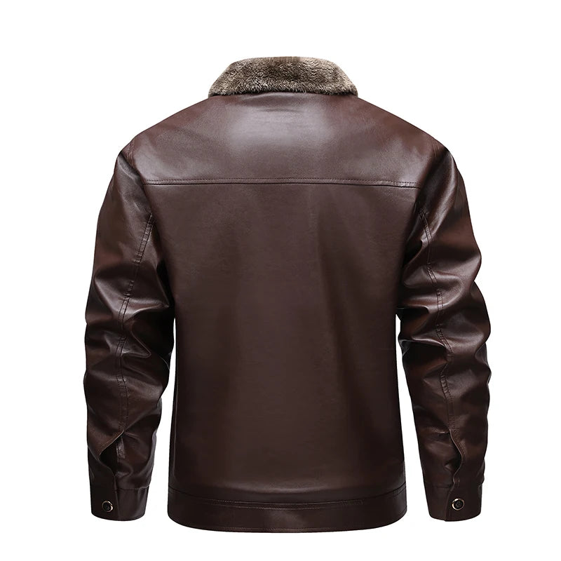 Denver Men's Fleece-Lined Winter Biker Jacket