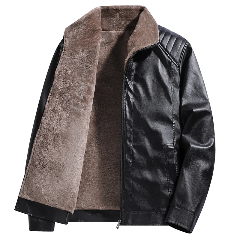 Denver Men's Fleece-Lined Winter Biker Jacket