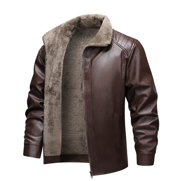Denver Men's Fleece-Lined Winter Biker Jacket