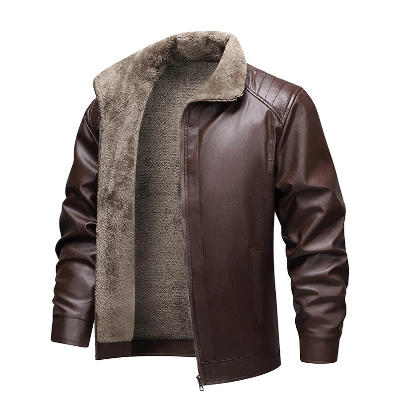 Denver Men's Fleece-Lined Winter Biker Jacket